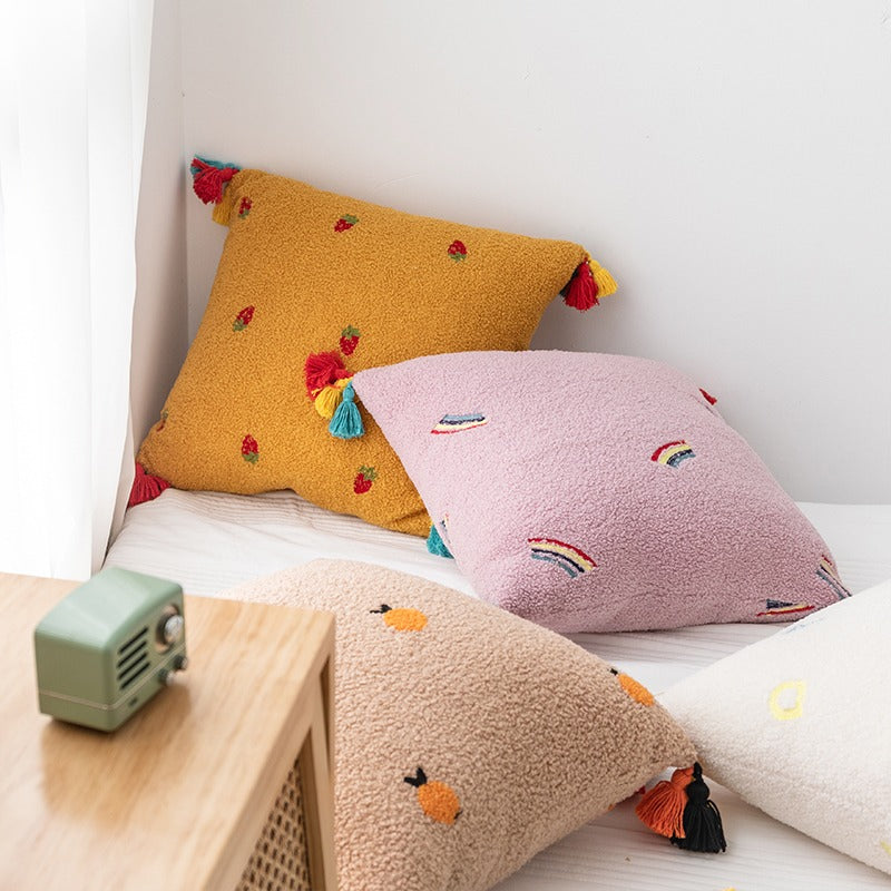 Teddy Velvet Bedroom Homestay Decoration Sofa Cushion - Harmony Gallery