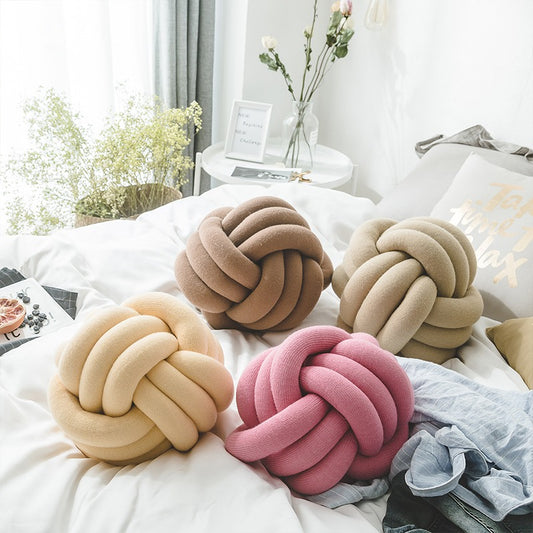 Circular Creative Decoration Round Knot Ball Cushion