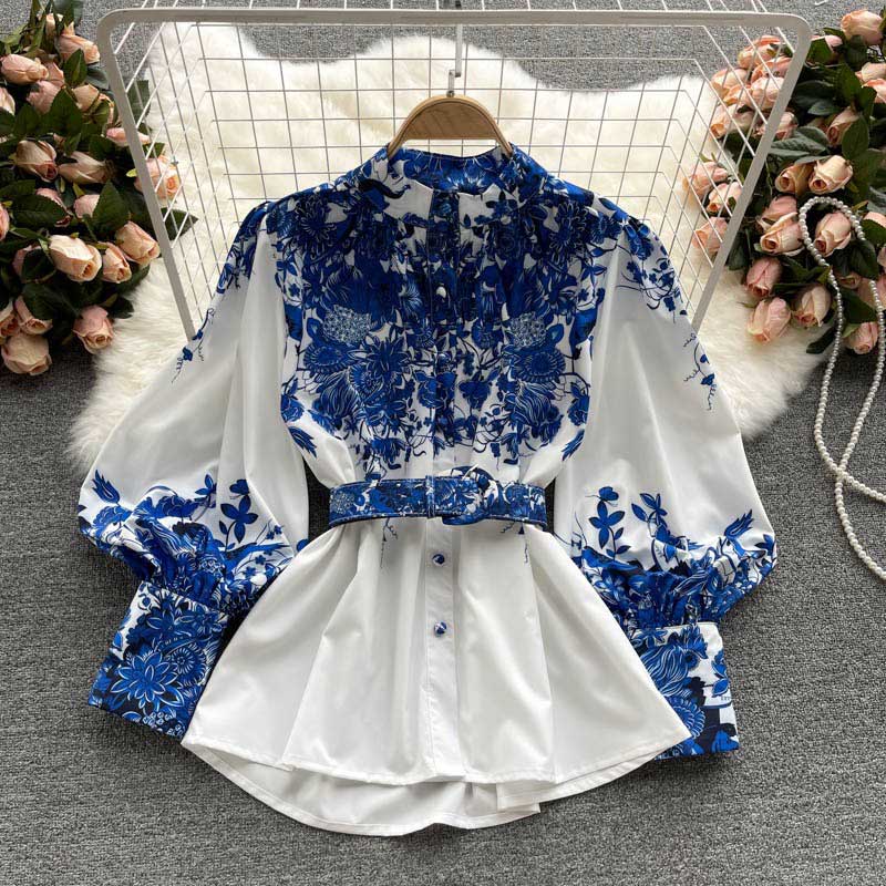 Palace Style Temperament Retro Printed Women's Suits