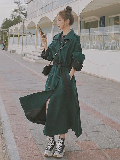 Mid-Length British Style Chic Loose Women's Trench Coat
