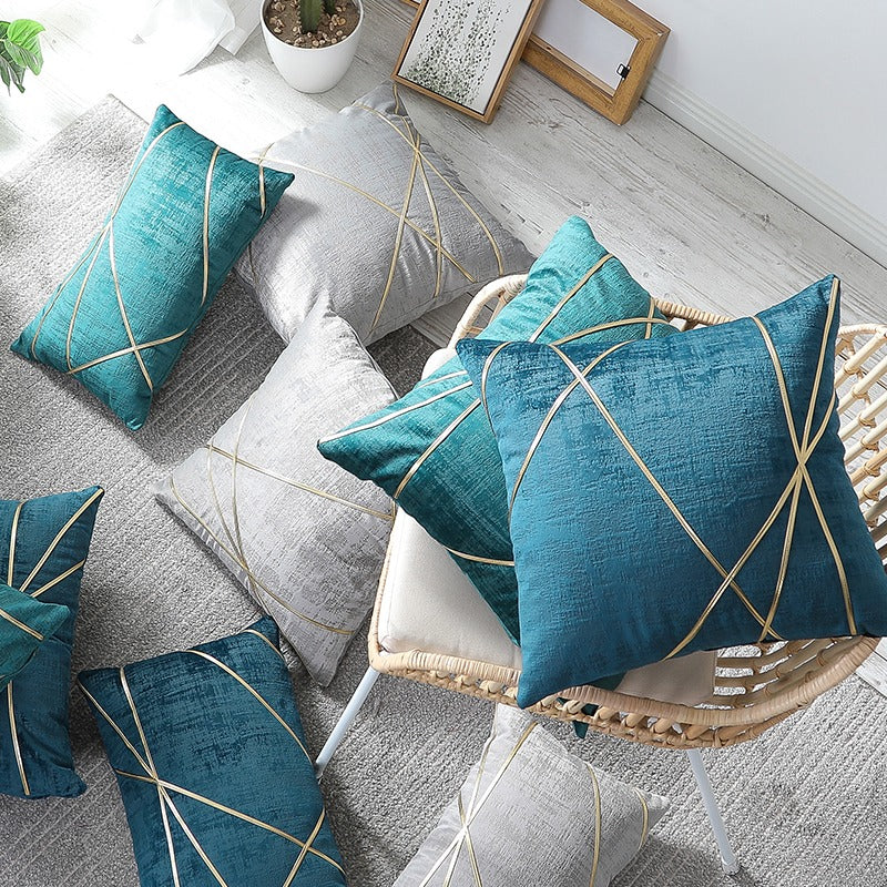 Minimal Velvet Light Luxury Living Room Sofa Cushion - Harmony Gallery