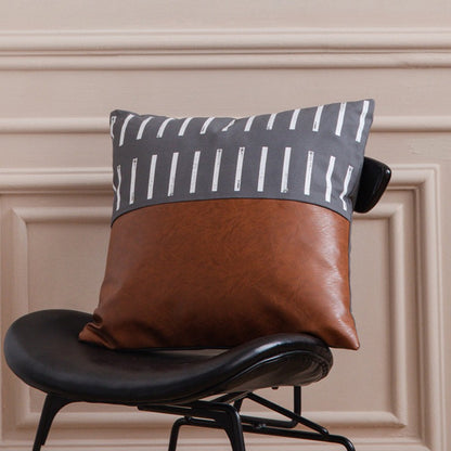 Simple Modern Nordic Leather Stitching Sofa Cushion - Harmony Gallery