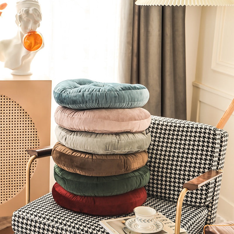 Velvet Thickened Warm Winter Round Chair Cushion - Harmony Gallery