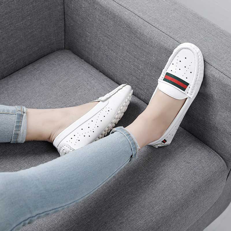 Breathable All-Match Soft Leather Comfy Women's Loafer - Harmony Gallery