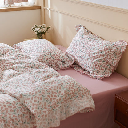 Floral Cotton Spring Breeze Retro Four-Piece Bed Set