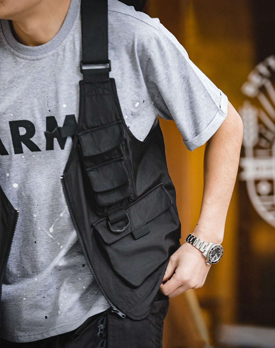 Tooling American Retro Tactical Vest Dual-Use Men's Waistcoat Bag - Harmony Gallery