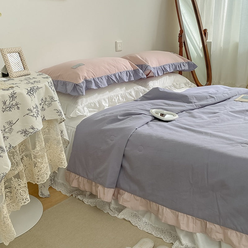 Cotton Heart Cream Cool Air Conditioning Three-Piece Bed Set - Harmony Gallery