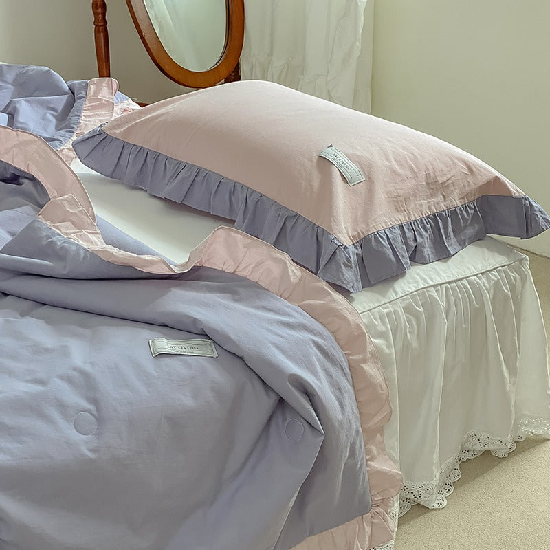 Cotton Heart Cream Cool Air Conditioning Three-Piece Bed Set - Harmony Gallery