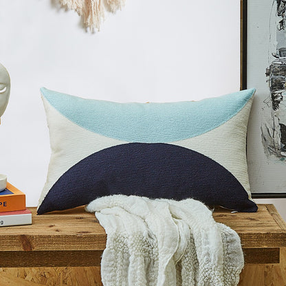 Nordic Ocean Cotton Embroidery Living Room Sofa Cushion