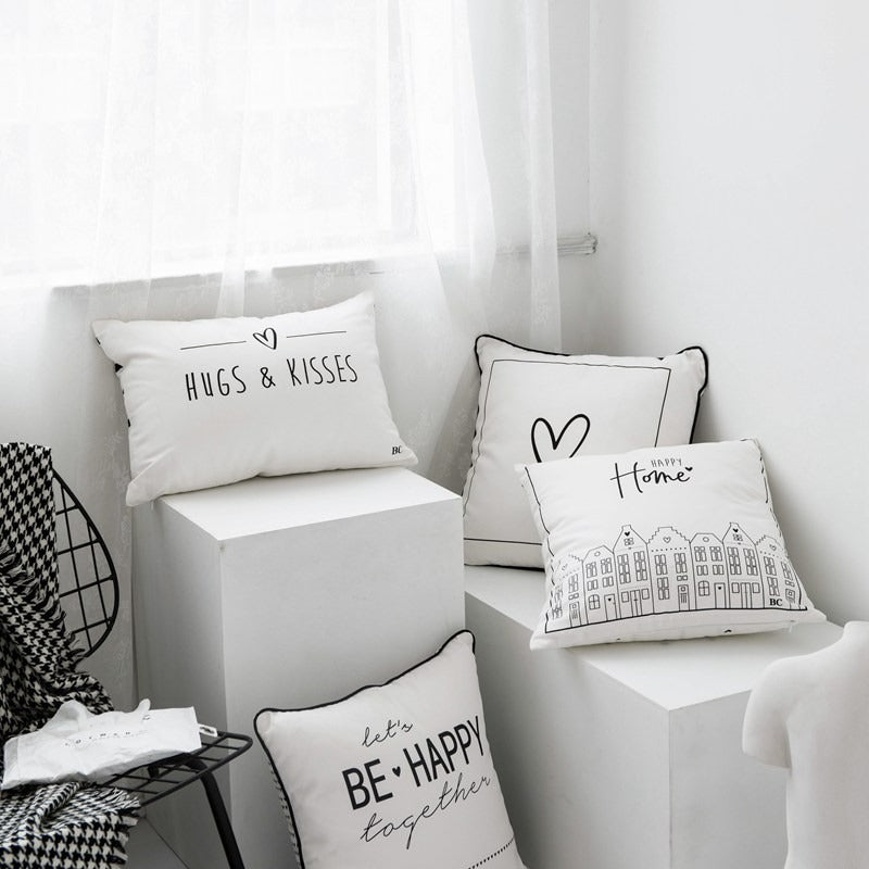 Simple Nordic Cotton Living Room Sofa Cushion