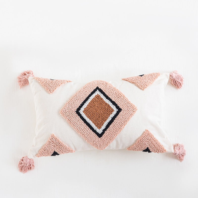 Embroidery Pink Rainbow Living Room Sofa Cushion - Harmony Gallery