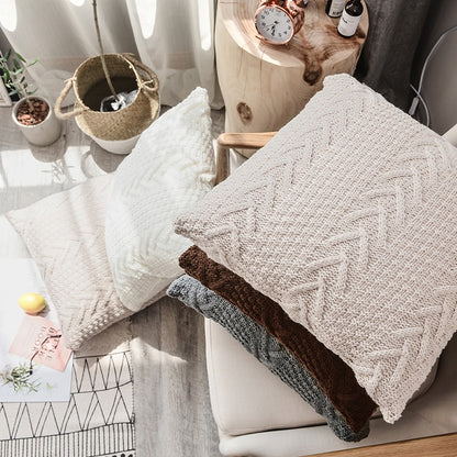 Knitted Nordic Style Woolen Pillow Living Room Sofa Cushion - Harmony Gallery