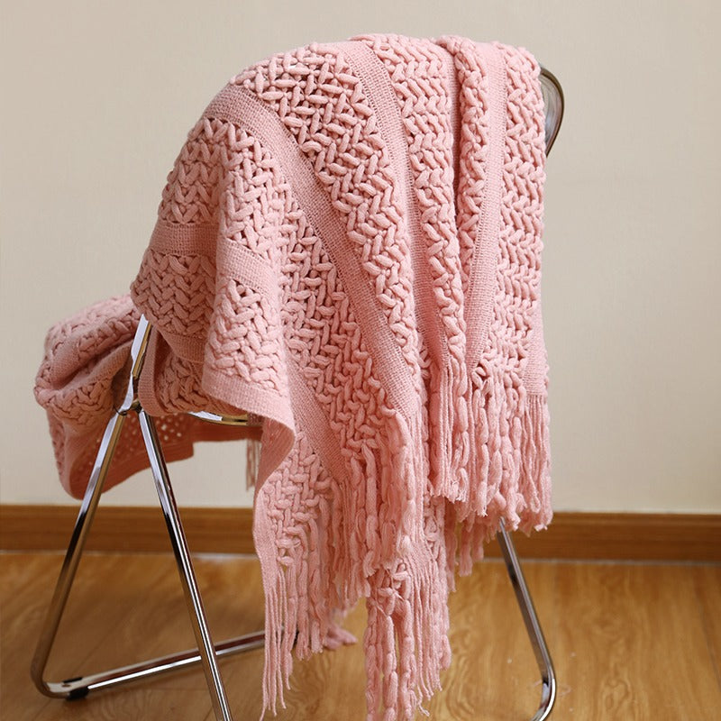 Simple Knitted Nordic Style Sofa Decoration Blanket