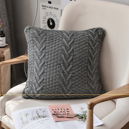 Knitted Nordic Style Woolen Pillow Living Room Sofa Cushion