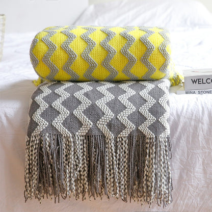 Multifunctional Knitted Nordic Style Decoration Sofa Blanket