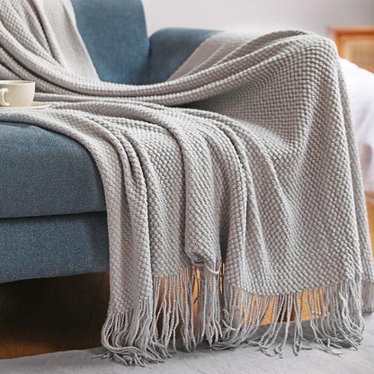 Multifunctional Four Seasons Knitted Decoration Sofa Blanket