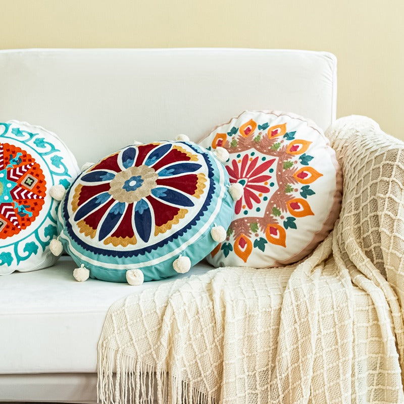 Moroccan Ethnic Round Homestay Decorative Sofa Cushion