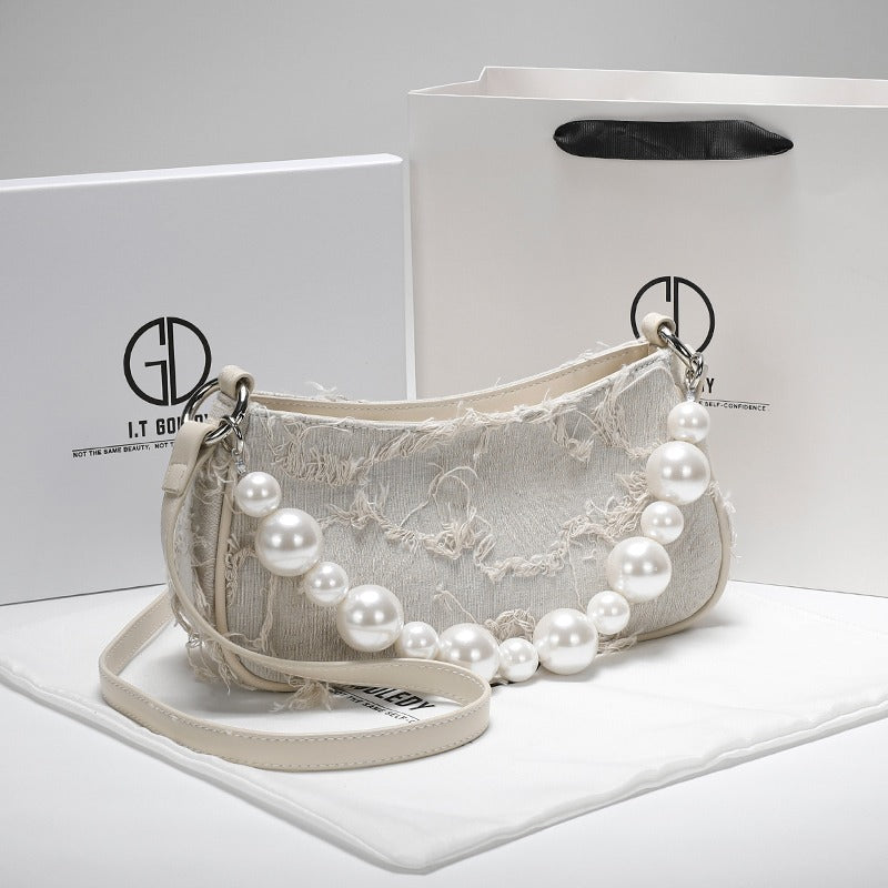 Camelia Stylish Pearl Underarm Messenger Women's Bag - Harmony Gallery