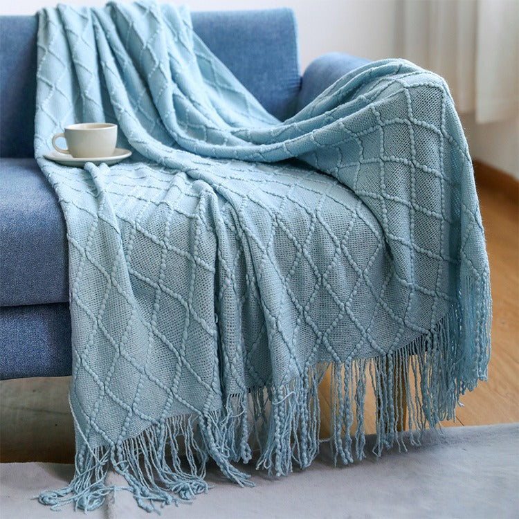 Four Seasons Knitted Nordic Style Sofa Decoration Blanket - Harmony Gallery