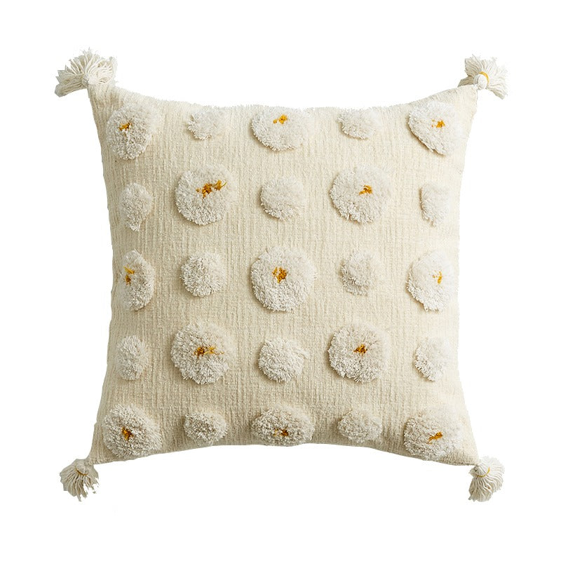 Handmade Bohemian Style Indian Tufted Pillow Cushion - Harmony Gallery