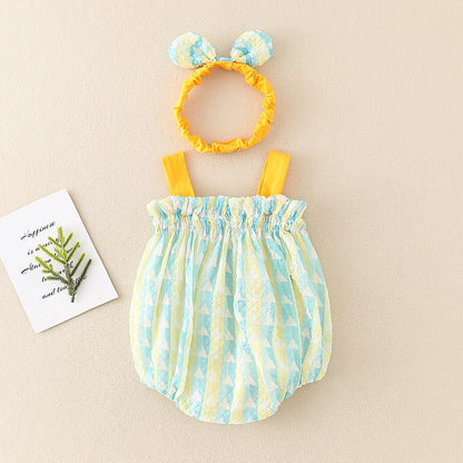 Cotton Summer Thin Suit One-Piece Baby Girl's Romper