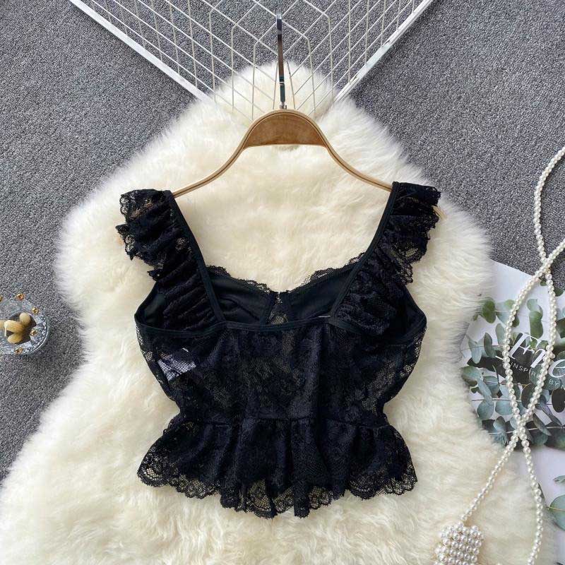 Sexy Lace Fashionable Versatile Summer Women's Top - Harmony Gallery