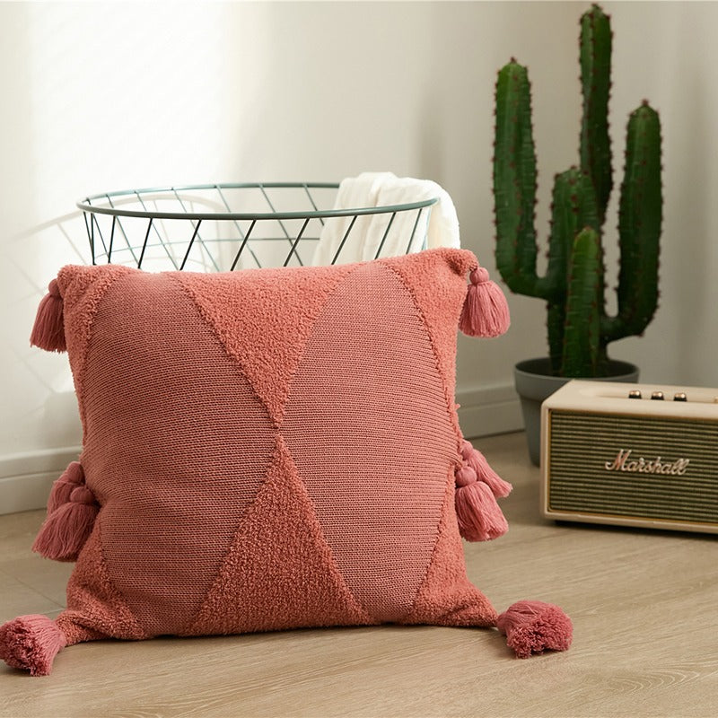Hand Tufted Knitted Living Room Sofa Decorative Cushion - Harmony Gallery
