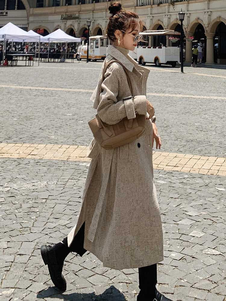 Coarse Woolen Loose Hepburn Fragrant Women's Coat