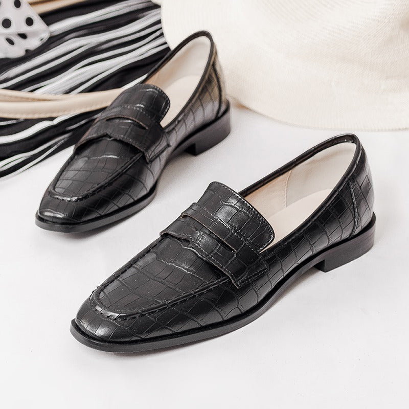 Hot British Style All-Match Leather Women's Loafer - Harmony Gallery