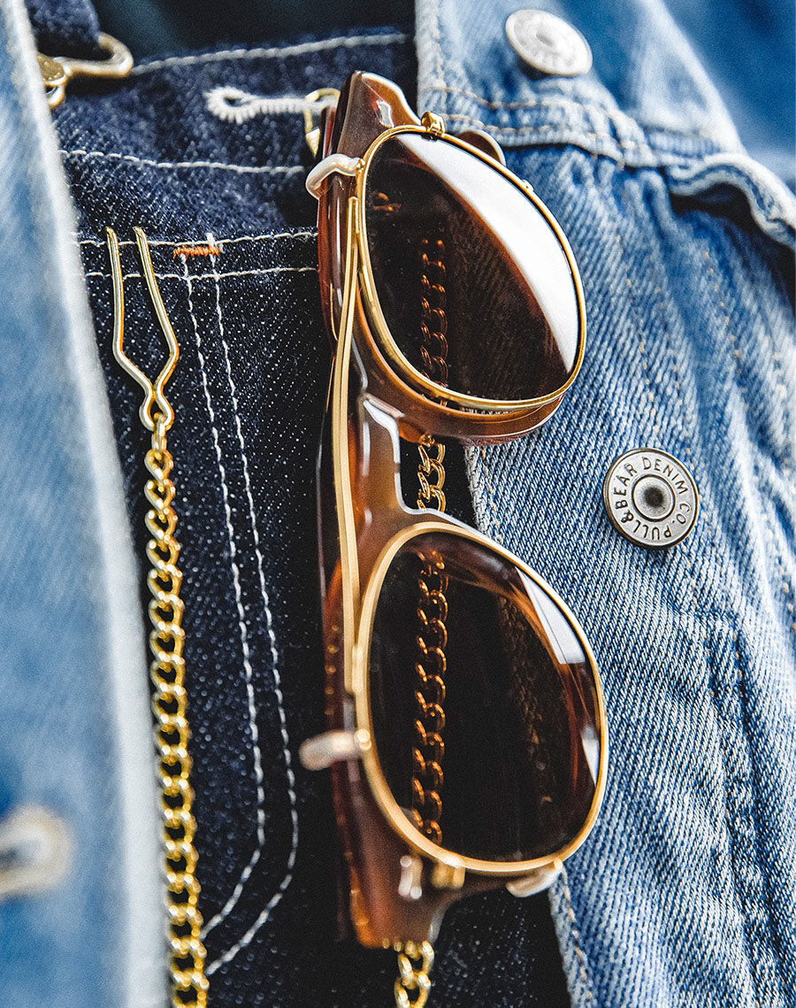 Handmade Depp Round Frame Detachable Dual-use Polarized Men's Sunglasses - Harmony Gallery