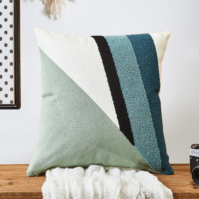 Nordic Cotton Towel Embroidery Living Room Sofa Cushion - Harmony Gallery
