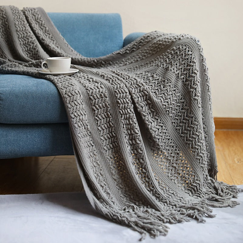 Simple Knitted Nordic Style Sofa Decoration Blanket