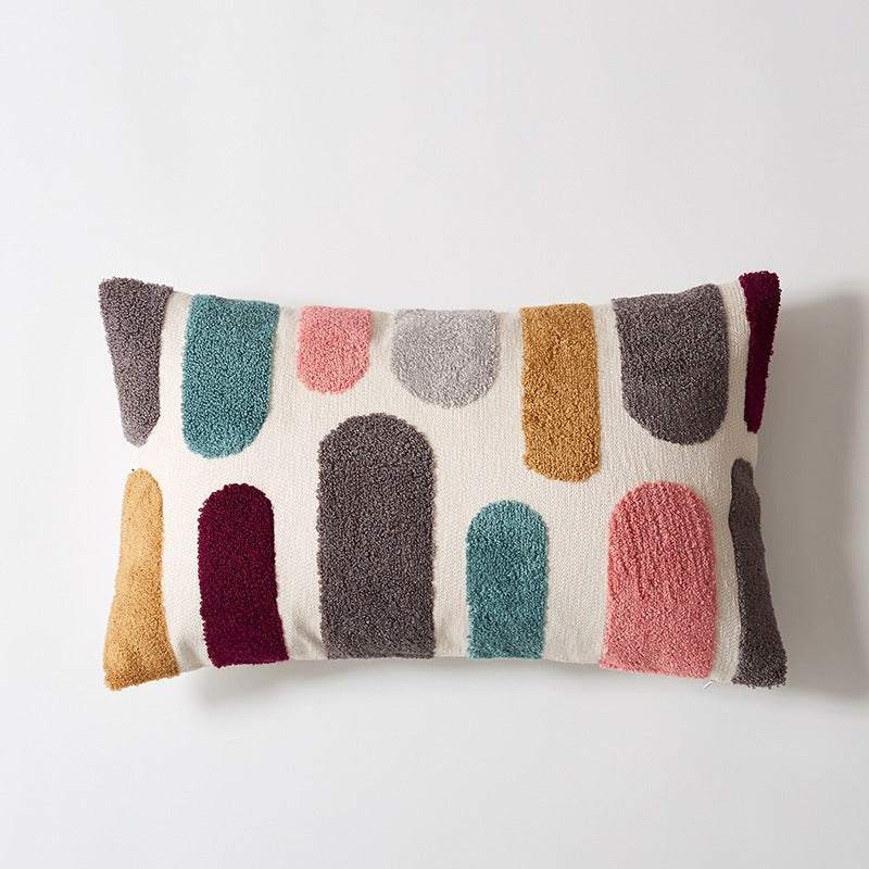 Nordic Cotton Embroidery Simple Living Room Sofa Cushion - Harmony Gallery