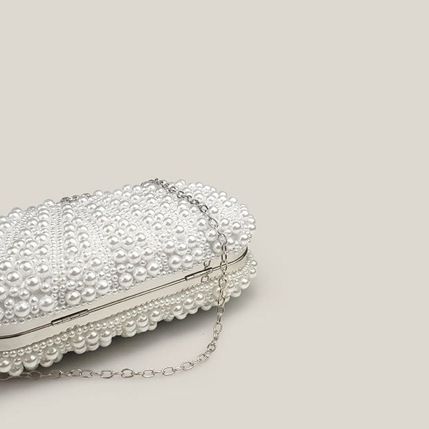 Celebrity Diamond Pearl High-End French Clutch Bag