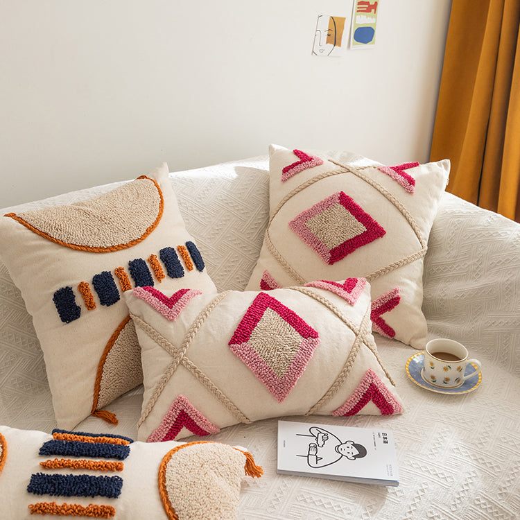 Handmade Moroccan Cotton Pillow Decoration Sofa Cushion - Harmony Gallery
