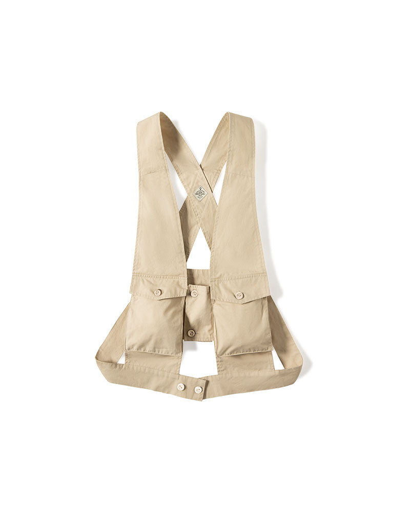 Retro Casual Sleeveless Vest Pocket Layered Men's Waistcoat Bag
