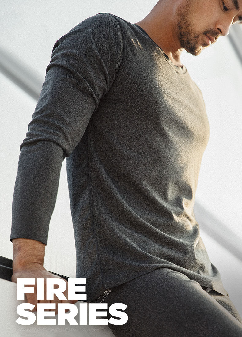"Burning Elements" Seamless Thermal Section Men's Sleep Wear - Harmony Gallery