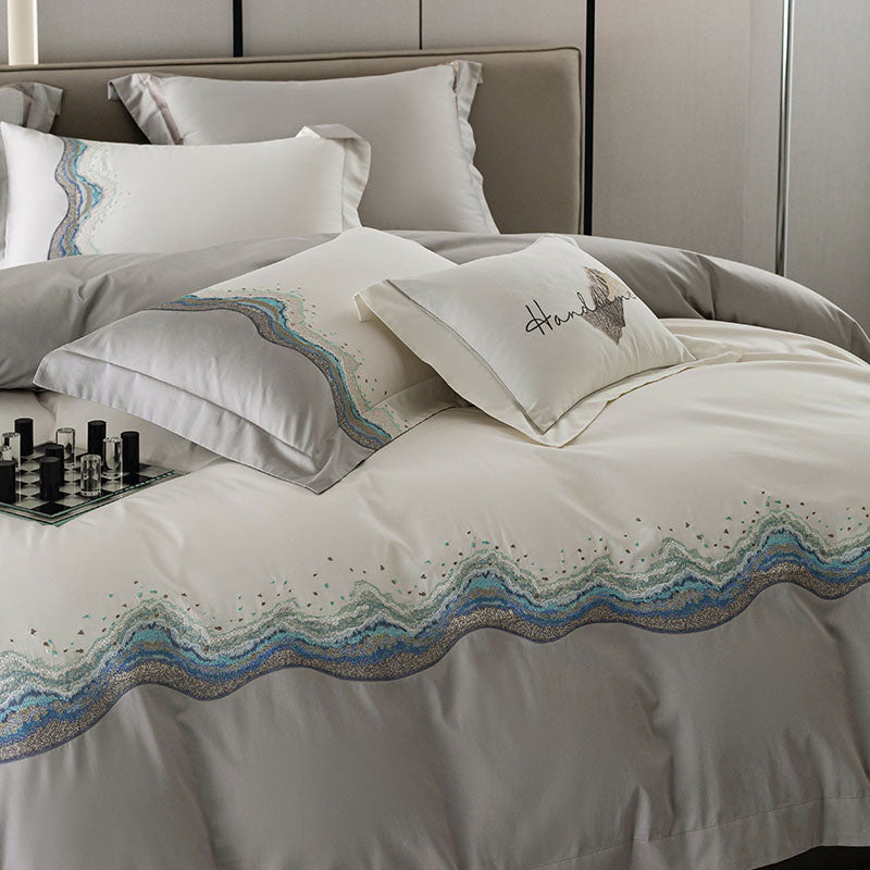 American Light Luxury High-End Embroidery Quilt Cover Bed Set - Harmony Gallery