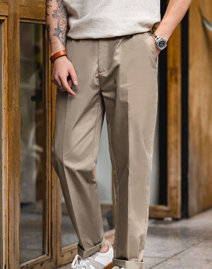 American Retro Straight Casual Tapered Men's Trousers