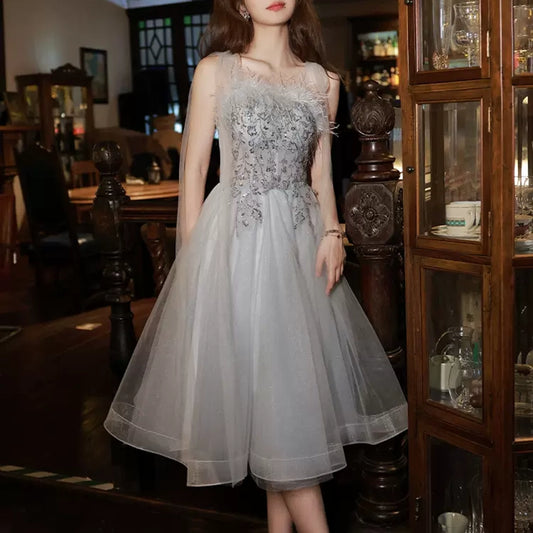 French Luxury Evening High-End Host Super Fairy Women's Dress