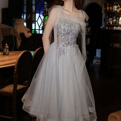 French Luxury Evening High-End Host Super Fairy Women's Dress