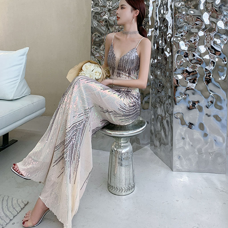 Banquet Skirt Mermaid Advanced Texture Elegant Host Women's Dress - Harmony Gallery