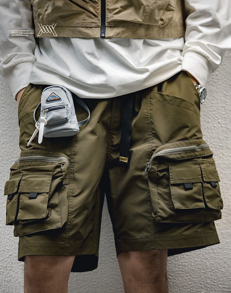 American Mountain Multi-Pocket Functional All-Match Men's Shorts
