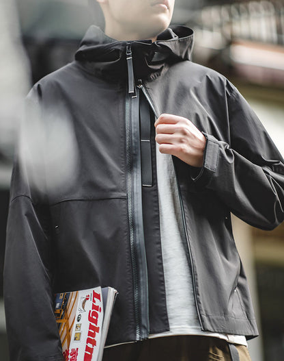 Gorpcore Mountain Hooded Double Zipper Functional Men's Jacket