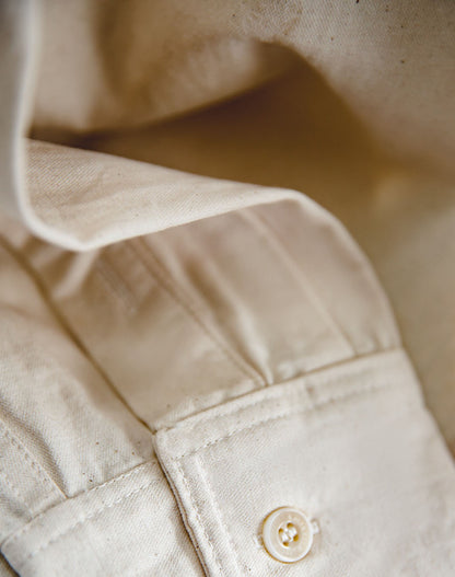 American Retro Cotton Shell Lapel Layered Men's Shirt