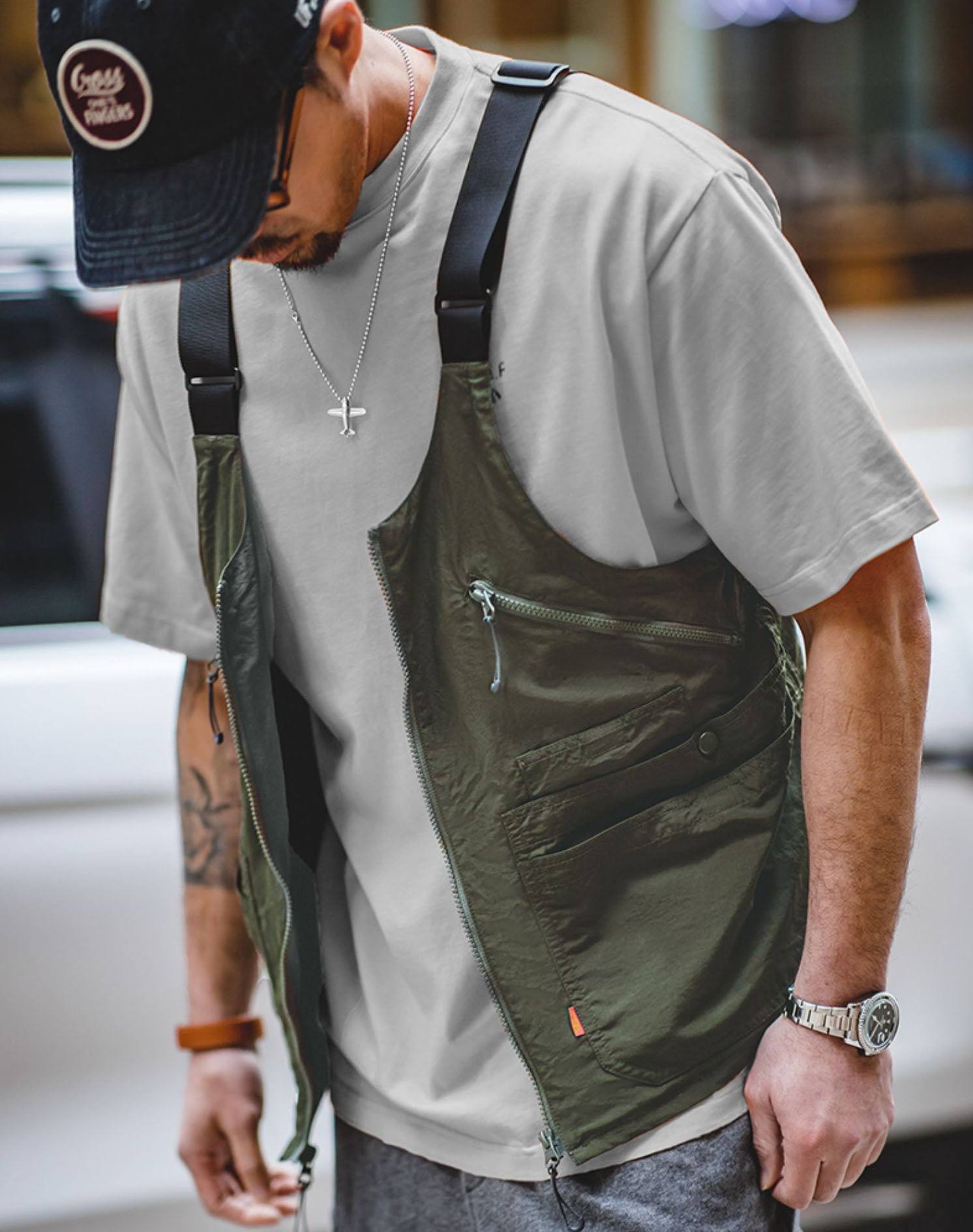Tooling Dual-Purpose Outdoor Vest Function Men's Shoulder Bag - Harmony Gallery