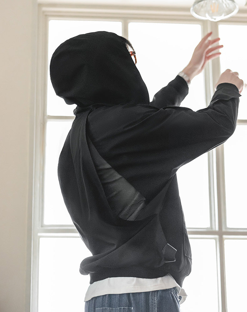 American Casual Half Zipper Function Hooded Men's Sweater - Harmony Gallery