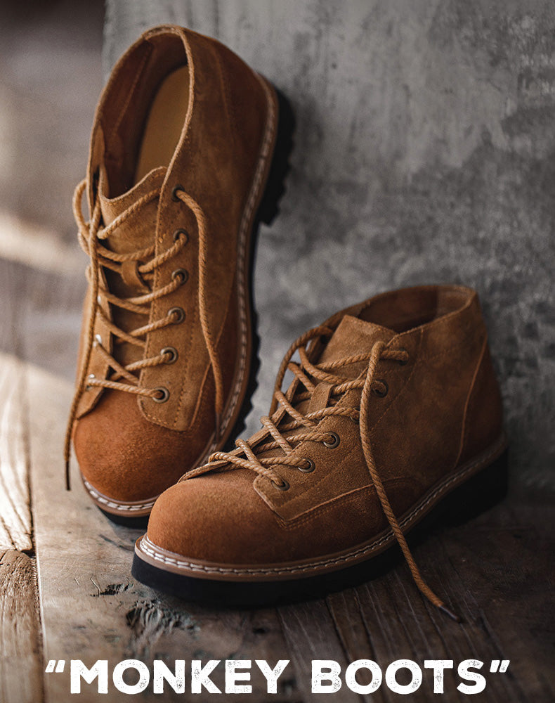 Low-Cut Short-Face Casual Men's Monkey Boot Low-Cut Short-Face Casual Men's Monkey Boot