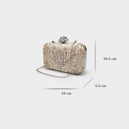 Banquet High Matching Diamond Bride Clutch Bag