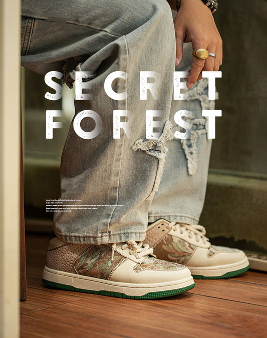 Secret Forest Oil Painting Board Unisex Casual Shoes